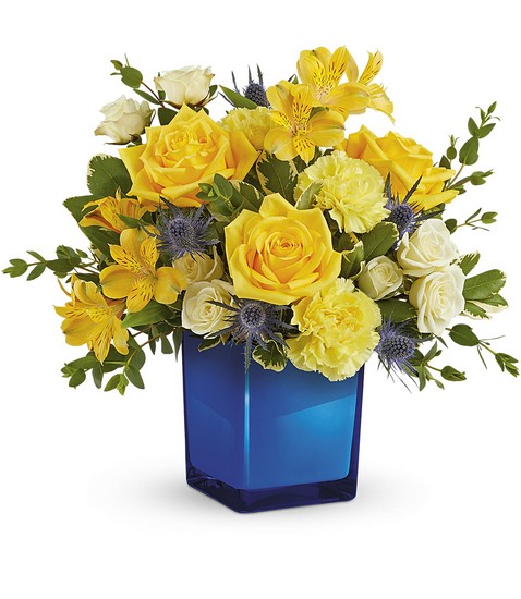 Golden Blue Bouquet